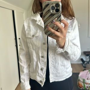 White Zara Jean Jacket